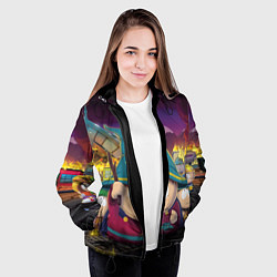 Куртка с капюшоном женская ЮЖНЫЙ ПАРК, цвет: 3D-черный — фото 2