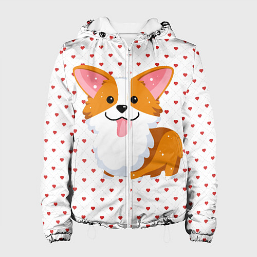 Женская куртка Корги / 3D-Белый – фото 1