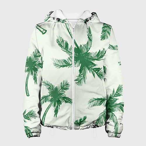 Женская куртка Пальмовый рай / 3D-Белый – фото 1