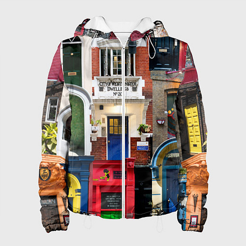 Женская куртка London doors цифровой коллаж / 3D-Белый – фото 1