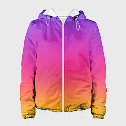 Куртка с капюшоном женская Радуга, цвет: 3D-белый