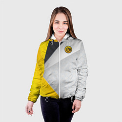 Куртка с капюшоном женская FC Borussia, цвет: 3D-белый — фото 2
