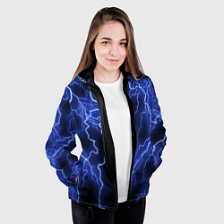 Куртка с капюшоном женская МОЛНИЯ NEON, цвет: 3D-черный — фото 2