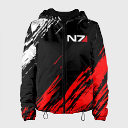 Куртка с капюшоном женская MASS EFFECT N7, цвет: 3D-черный