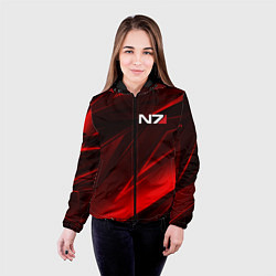 Куртка с капюшоном женская MASS EFFECT N7, цвет: 3D-черный — фото 2