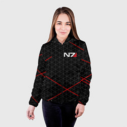 Куртка с капюшоном женская MASS EFFECT N7, цвет: 3D-черный — фото 2