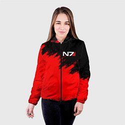 Куртка с капюшоном женская MASS EFFECT N7, цвет: 3D-черный — фото 2