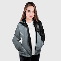 Куртка с капюшоном женская Liverpool FC, цвет: 3D-черный — фото 2