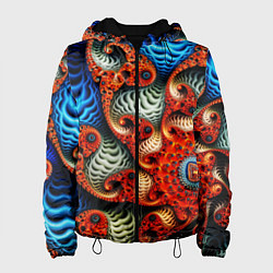 Куртка с капюшоном женская Fractal illusion, цвет: 3D-черный