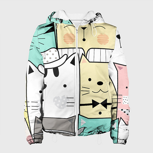 Женская куртка Деловые котейки / 3D-Белый – фото 1