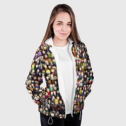 Куртка с капюшоном женская Персонажи South Park, цвет: 3D-белый — фото 2