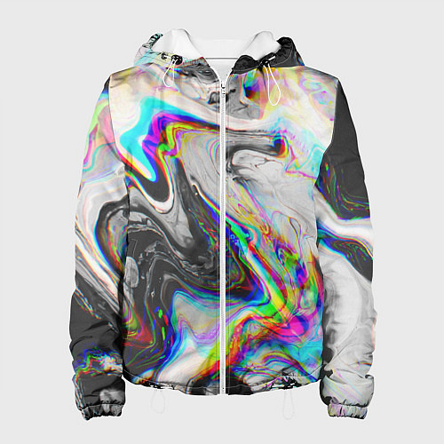 Женская куртка DIGITAL ABSTRACT GLITCH / 3D-Белый – фото 1