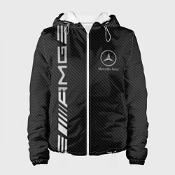 Куртка с капюшоном женская Mercedes Carbon, цвет: 3D-белый