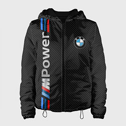Куртка с капюшоном женская BMW POWER CARBON, цвет: 3D-черный