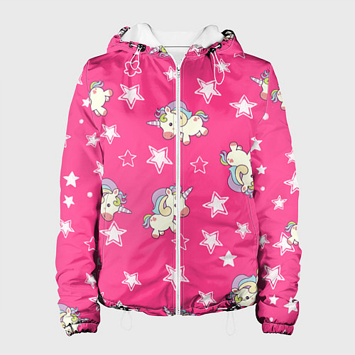 Женская куртка Единорожки UNICORN PINK / 3D-Белый – фото 1