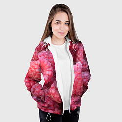 Куртка с капюшоном женская Очень много малины, цвет: 3D-белый — фото 2