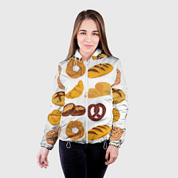 Куртка с капюшоном женская Булки, цвет: 3D-белый — фото 2