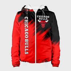 Куртка с капюшоном женская CHICAGO BULLS, цвет: 3D-белый