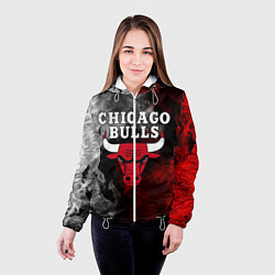 Куртка с капюшоном женская CHICAGO BULLS, цвет: 3D-белый — фото 2