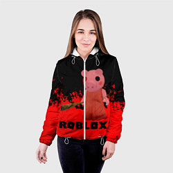 Куртка с капюшоном женская Roblox Piggy, цвет: 3D-белый — фото 2