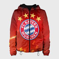 Куртка с капюшоном женская BAYERN MUNCHEN, цвет: 3D-черный