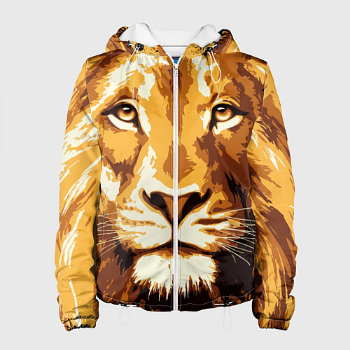 Женская куртка Взгляд льва / 3D-Белый – фото 1