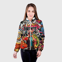 Куртка с капюшоном женская FORTNITE, цвет: 3D-белый — фото 2