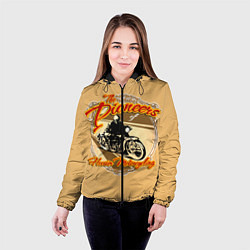 Куртка с капюшоном женская Hoosier Motorcycling, цвет: 3D-черный — фото 2