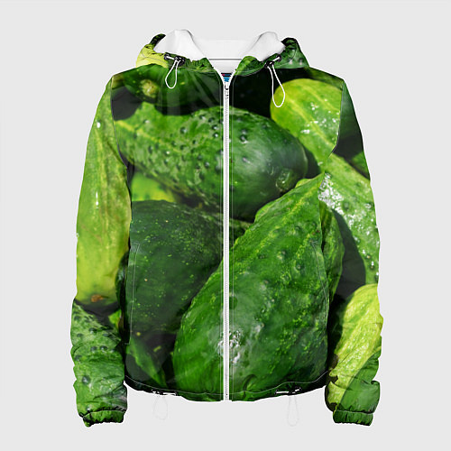 Женская куртка Огурцы / 3D-Белый – фото 1