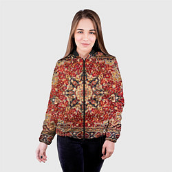 Куртка с капюшоном женская Ковер на стене, цвет: 3D-черный — фото 2