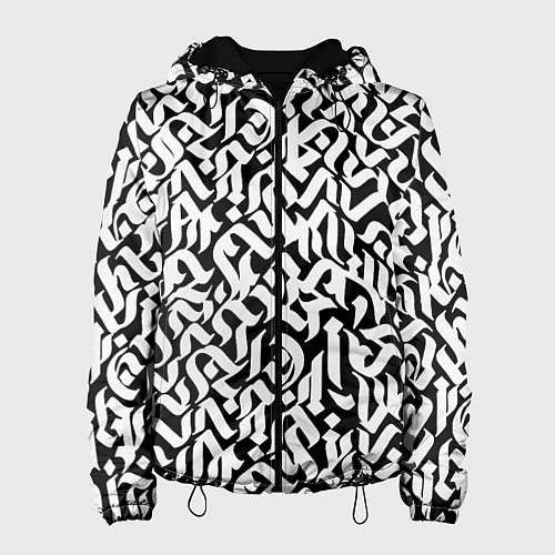 Женская куртка Шрифт на чёрном / 3D-Черный – фото 1