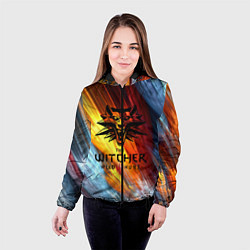 Куртка с капюшоном женская The Witcher Ведьмак Logo, цвет: 3D-черный — фото 2