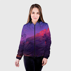 Куртка с капюшоном женская Горы, цвет: 3D-черный — фото 2