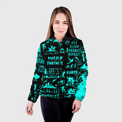 Куртка с капюшоном женская Fortnite, цвет: 3D-черный — фото 2