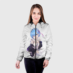 Куртка с капюшоном женская Re:Zero, цвет: 3D-черный — фото 2