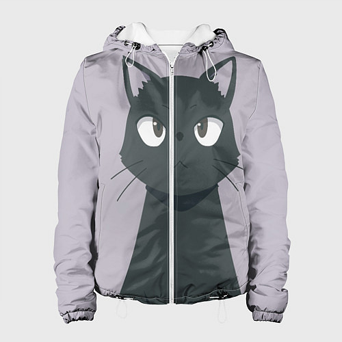 Женская куртка Чёрный кот / 3D-Белый – фото 1