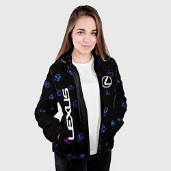 Куртка с капюшоном женская LEXUS ЛЕКСУС, цвет: 3D-черный — фото 2