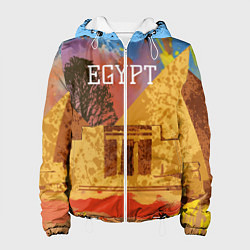 Куртка с капюшоном женская Египет Пирамида Хеопса, цвет: 3D-белый