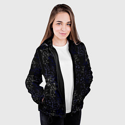 Куртка с капюшоном женская Ночные кошечки, цвет: 3D-черный — фото 2