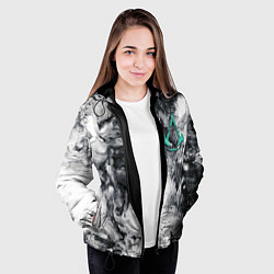 Куртка с капюшоном женская Assassins Creed Valhalla, цвет: 3D-черный — фото 2