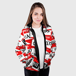 Куртка с капюшоном женская Hello, my name is, цвет: 3D-черный — фото 2