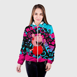 Куртка с капюшоном женская Roblox Piggy, цвет: 3D-белый — фото 2