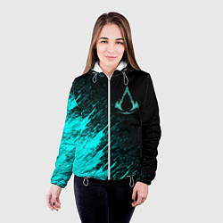 Куртка с капюшоном женская Assassins Creed Valhalla, цвет: 3D-белый — фото 2