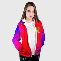 Куртка с капюшоном женская РОССИЯ RUSSIA, цвет: 3D-белый — фото 2