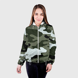 Куртка с капюшоном женская Camouflage 2, цвет: 3D-белый — фото 2