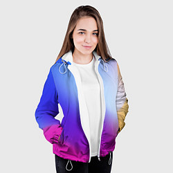 Куртка с капюшоном женская Градиент Облаков, цвет: 3D-белый — фото 2