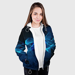 Куртка с капюшоном женская Атом, цвет: 3D-белый — фото 2