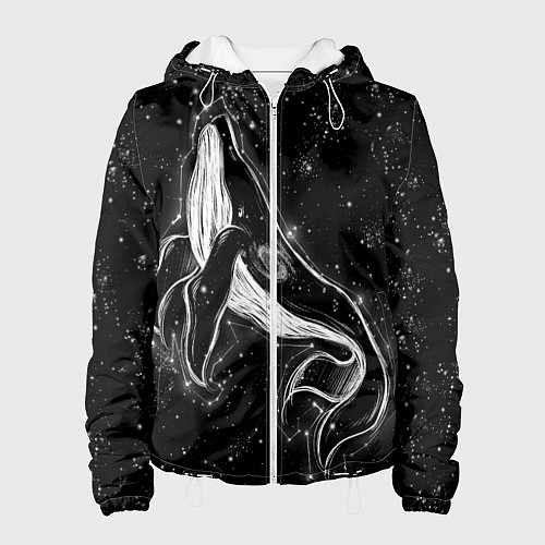 Женская куртка Космический Кит / 3D-Белый – фото 1