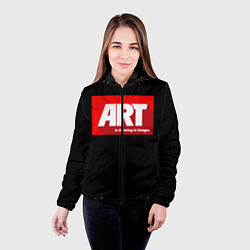 Куртка с капюшоном женская Art red, цвет: 3D-черный — фото 2