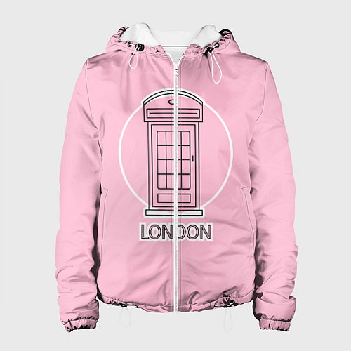 Женская куртка Телефонная будка, London / 3D-Белый – фото 1